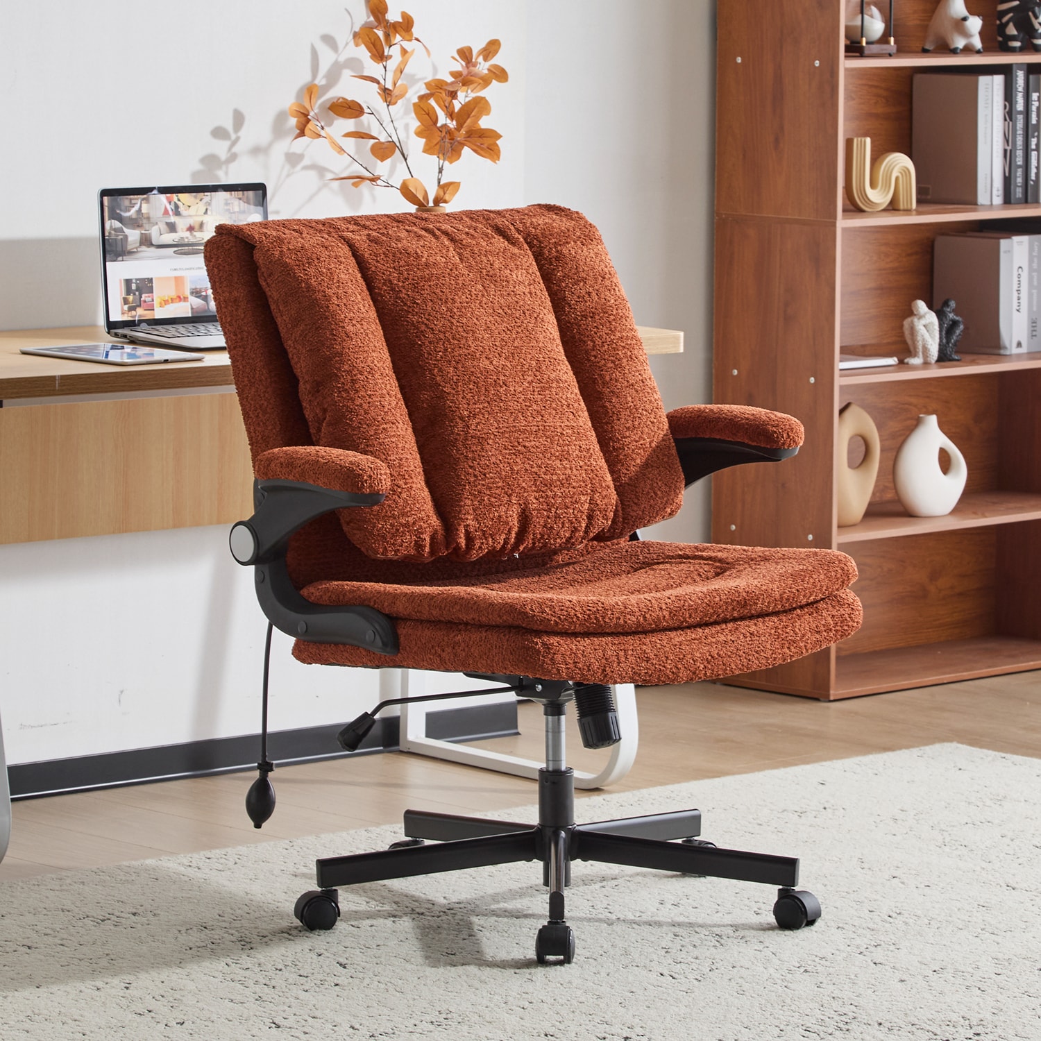 Ergonomic Office Chair With Airbag Lumbar Support And Flip Armrests_voghion.com